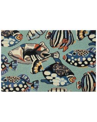 The Rug Market Pattern Fish Toss 30X48in Doormat