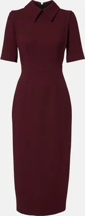 Emilia Wickstead Valletta wool cr&ecirc;pe midi dress