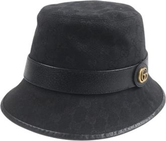 Gucci Pre-owned Polyester hats - Heren - Vintage Accessoires - Zwart - ONE Size - Polyester - Vintage