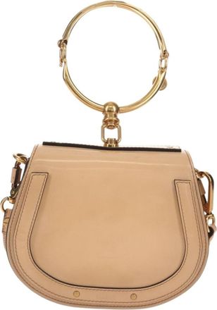 Chlo&eacute; Nile Crossbody Bag Leather Beige Leather Handbag (Pre-Owned)