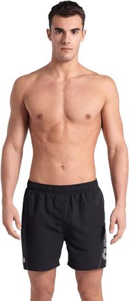 Arena Badeshorts ARENA FUNDAMENTALS ARENA LOGO BOXER R, Herren, Gr. XXL, N-Gr, schwarz-weiss (schwarz, wei&szlig;), Obermaterial: 100% Polyester, Badehosen Badesh
