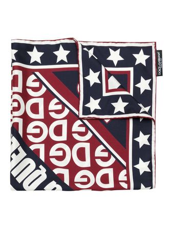 Dolce & Gabbana Foulard DG con stampa - Blu