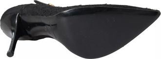 Dolce & Gabbana Black Tulle Stretch Boots Pumps Womens Shoes (Pre-Owned)