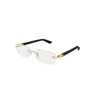 Cartier Glasses, male, Yellow, Size: 58 MM Rectangle Eyeglasses