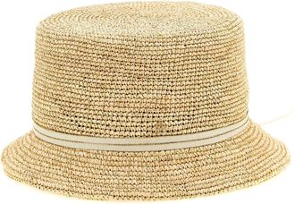 Maison Michel Womens Beige Fabric Sunhat Accessory