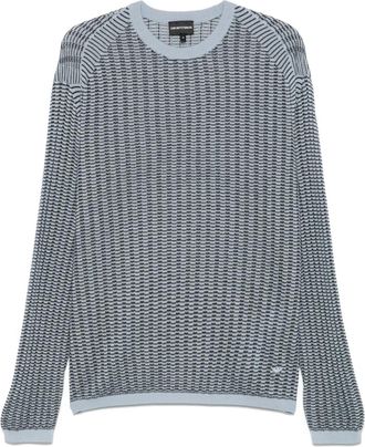 Emporio Armani Maglione con trama in rilievo - Blu