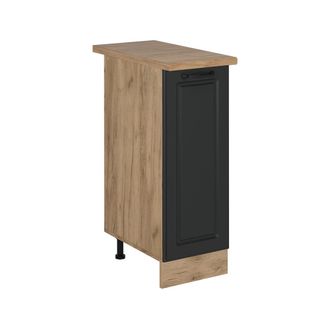 Vicco Armario De Farmacia R-line, Antracita Casa De Campo, 30 Cm, Et Roble