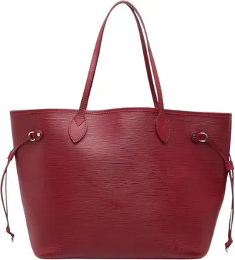 Louis Vuitton Fuchsia Red Color Leather Pouch Shoulder Bag Tote Bag (Pre-Owned)