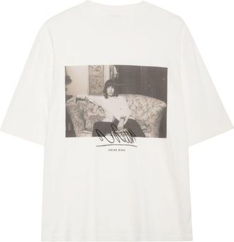 Anine Bing graphic-print organic cotton t-shirt - women - Organic Cotton - L - White