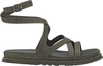 UGG Sandalia Goldengaze con grabado y cierre al tobillo - Shoes - Mujer - Verde - 36 EU
