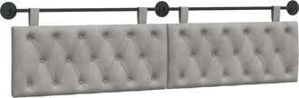 vidaXL Cabecero Colgante Gris Claro Terciopelo Vidaxl