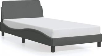 vidaXL Estructura De Cama Dover Tela Gris Oscuro 100x203 Cm Vidaxl