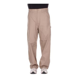 Carhartt Work in Progress Carhartt Wip, Wide Trousers, male, Beige, Size: S Wide Trousers