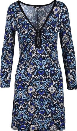 Lvl Level Vibes Level Blue V-Neck Viscose Dress