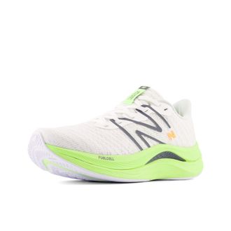 New Balance Mens FuelCell Propel V4 Running Shoe, White/Bleached Lime Glo/Graphite, 13.5 UK
