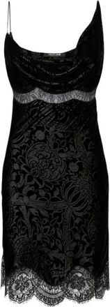 Roberto Cavalli Dames, Jurken, Zwart, Maat: S Zijde