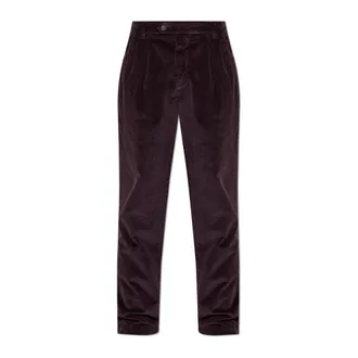 Eleventy Slim-fit Trousers, male, Red, Size: W31 Corduroy Trousers