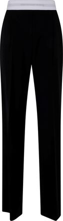 Alexander Wang High Waisted Pleated Pant With Logo Elastic
