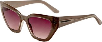 Karl Lagerfeld Womens 54 mm Brown Sunglasses