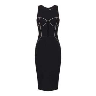 Elisabetta Franchi Sheath Dress - Dames - Casual kleedjes - Zwart - L - Polyester - Kleedjes