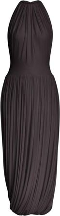 Alaia Black Halter Neck Midi Dress