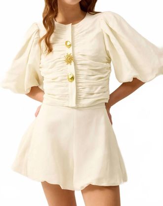 Marie Oliver Rowan Top In Ivory
