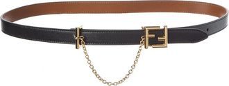 Fendi Fendi Ff Reversible Leather Belt