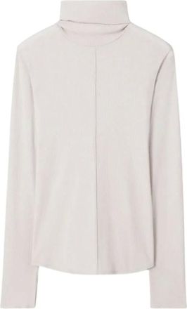 Tory Burch Dolcevita a coste sottili - - Knitwear - Donna - Grigio - L