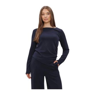 MY ESSENTIAL WARDROBE Tops, Dames, Blauw, S, Leer, Mwhelle Asymmetrische Blouse
