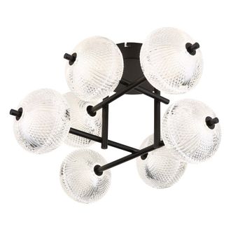 Globo Lighting Plaf&oacute;n - Aida - Negro - Vidrio - L&aacute;mpara De Vidrio De