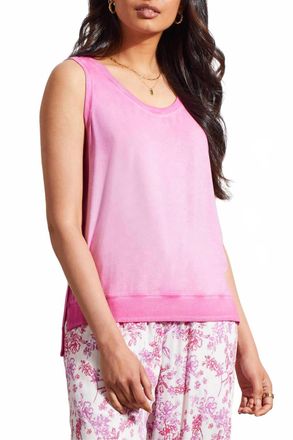 Tribal High-Low Tank In Hi Pink