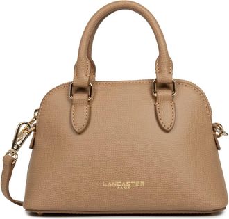 Lancaster Ritssluiting Halve Maan Tas Sierra Jia - Dames - Handtassen - Beige - ONE Size - Leer - Tassen