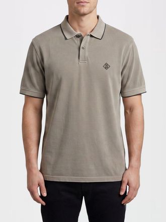 Herno Polo slim fit in cotone a maniche corte con colletto a costine
