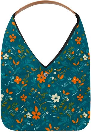 Generic Colorful Flowers Reusable Lightweight Grocery Bags - Foldable Into Compact Pouch, Washable & Sturdy, Multipurpose for Shopping and Travel