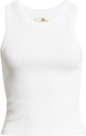 Rip Curl Classic Stretch Cotton Rib Tank in Optical White at Nordstrom, Size Xx-Small
