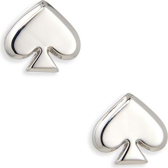 Kate Spade New York spade stud earrings in Silver at Nordstrom