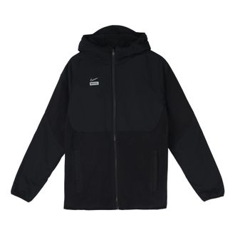 Nike Mens Nike Back Large Logo Sports Long Sleeves Zipper Hooded Jacket Black CT2511-010
