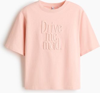 H&M T-Shirt mit Stickerei - Hellrosa/Wuthering Heights