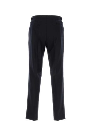 Brioni Mens Midnight Blue Wool Pant Navy Exterior: Pantaloni