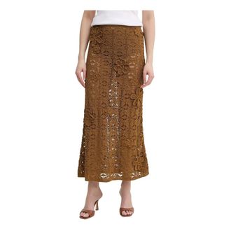 Pinko Pinko, Dames, Rokken, Beige, Maat: XS Katoen