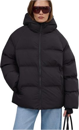Estro & Luminara Loose-Fit Eco-Down Jas - Dames - Gewatteerde jassen - Zwart - XS - Polyester - Jassen