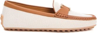 Tod's Beige Leren Instapschoenen - Dames - Loafers - Wit - 37 1/2 EU - Leer - Schoenen
