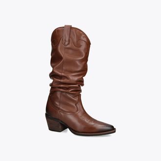 Steve Madden Womens Leather Stage Brown Boots - Size UK 6