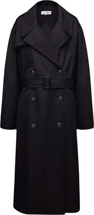 Maison Margiela Katoenen Twill Trenchcoat - Dames - Trenchcoats - Zwart - 2XS - Katoen - Jassen