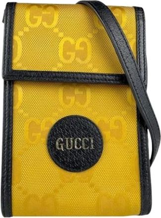 Gucci Pre-owned Cross Body Bags, male, Yellow, Size: ONE SIZE Pre-owned Vintage Shoulder Bag
