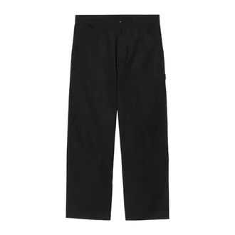 Carhartt Work in Progress Carhartt Wip, Straight Trousers, male, Black, Size: XL Postal Single Knee Pant