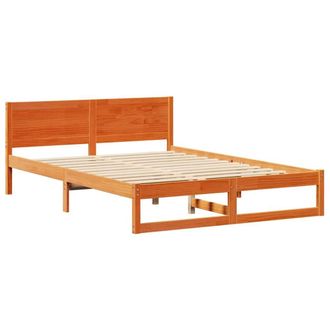 Berkfield Home Bed Frame Wax brown Solid pine wood 160 x 200 cm Durable