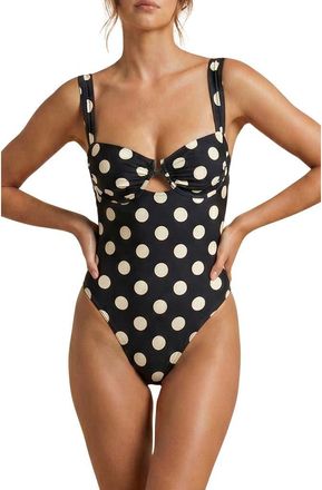 Montce Swim Bella Polka Dot Underwire One-Piece Swimsuit at Nordstrom, Size X-Small