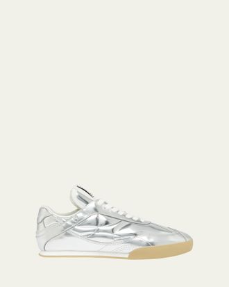 Chlo&eacute; Metallic Leather Kick Sneakers
