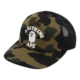 A Bathing Ape 1st Camo College Mesh Cap Green 1L80-180-001-GREEN